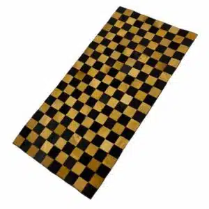 שטיח משבצות שחור צהוב 2